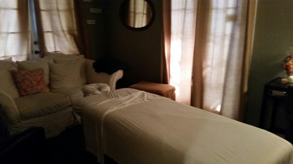 Creating the right mood for a relaxing massage helps clients get the best benefit from the experience.  Jennifer Pollard, our massage therapist makes sure that happens!